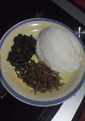 A picture of Dried Kapenta and chomolia.