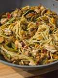 Chicken, Vegetable, and Spaghetti Stir-Fry