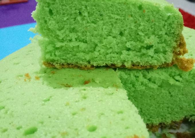 Resep Bolu Pandan panggang di wajan