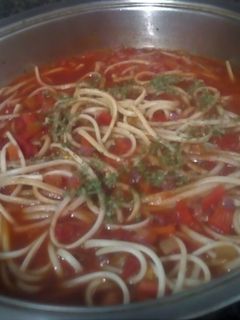 Una foto de Pasta Barbacoa Casera