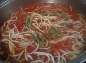 Una foto de Pasta Barbacoa Casera