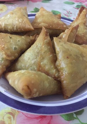 A picture of Qeema Samosa |How to Fold a Samosa Perfectly|Homemade Samosas.