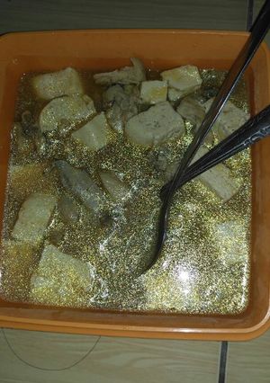 Foto resep Ayam suwir tahu rebus