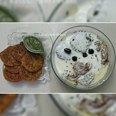 A picture of Dahi Phulkiyan / Simple Phulkiyan.