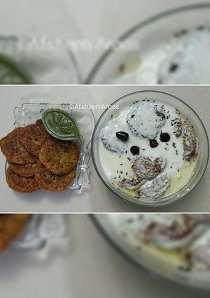 A picture of Dahi Phulkiyan / Simple Phulkiyan.