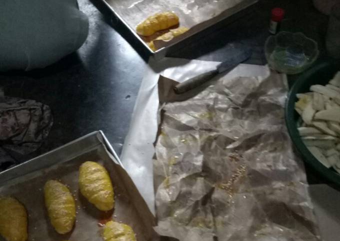Standar Resep bikin Roti pisang adonan donat tanpa mixer  menggugah selera