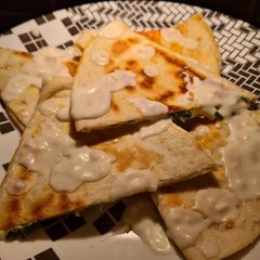 Tortillas filled cheddar and chives A picture of Tortillas filled cheddar and chives.