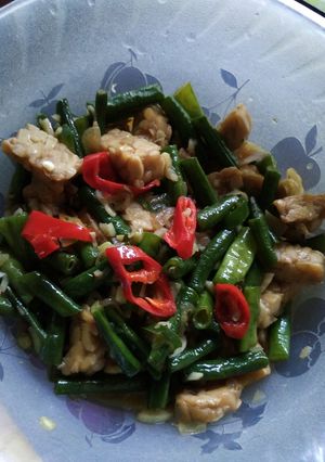Foto resep Tumis kacang panjang tempe