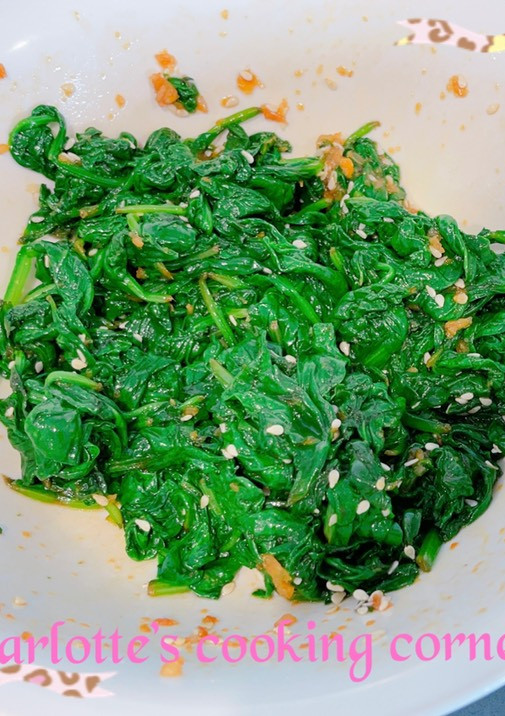 韓式小菜 - 涼拌菠菜 的食譜成品照片