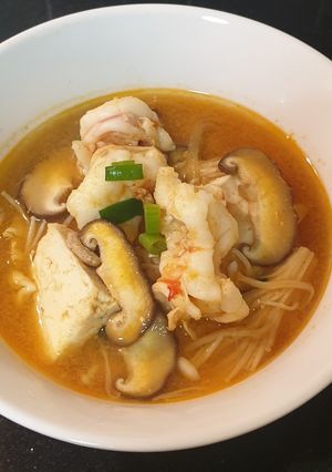 A picture of Winter heart warming soybean soup.