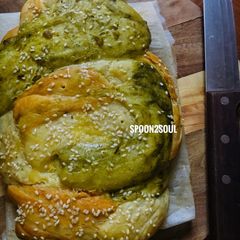 Tri-colour Braided Bread A picture of Tri-colour Braided Bread.