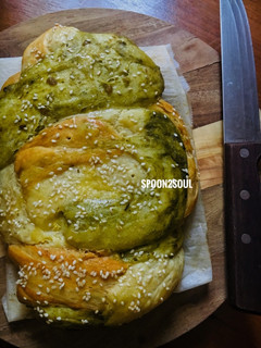 A picture of Tri-colour Braided Bread.
