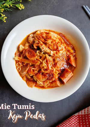 Foto resep Mie Tumis Keju Pedas