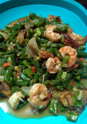 Foto resep Tumis kacang panjang udang