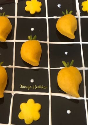 A picture of Mango sandesh.