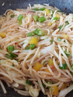A picture of Three spice spaghetti.