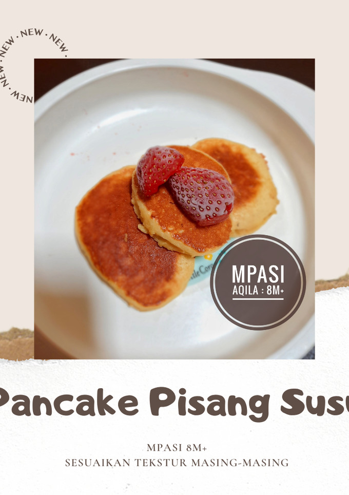 Foto resep MPASI 8M+ : Pancake Pisang Susu