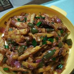 A picture of # Chilli potato.