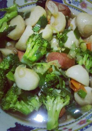 Foto resep Tumis brokoli bakso ikan
