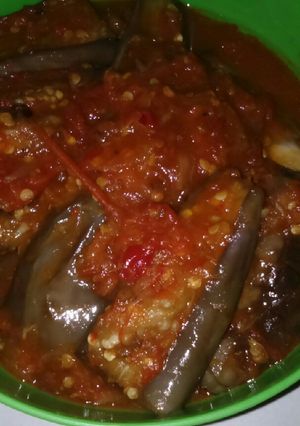 Foto resep Sambal terong manis pedas