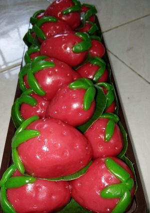 Foto resep Kue ku strowbery lucu..