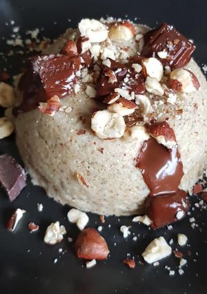 Une photo de Bowlcake chocolat noisette