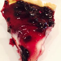 A picture of Blueberry sour cream Pie.