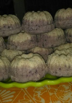 Foto resep Kue kukus putu ayu ubi ungu