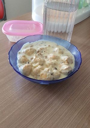 Foto resep Meatball with creamy mushroom sauce (mpasi 1y+ / menu balita)