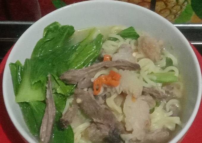 Resep Indomie Rebus Sawi Mix Daging Anti Gagal