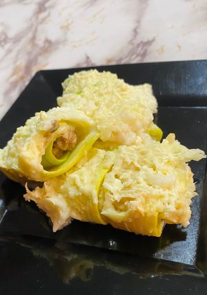 Una foto de Canelones de calabacín