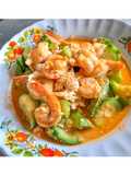 ผัดบวบกุ้งใส่ไข่