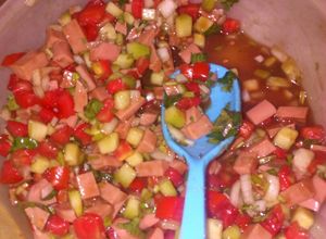 Una foto de Ceviche de salchicha
