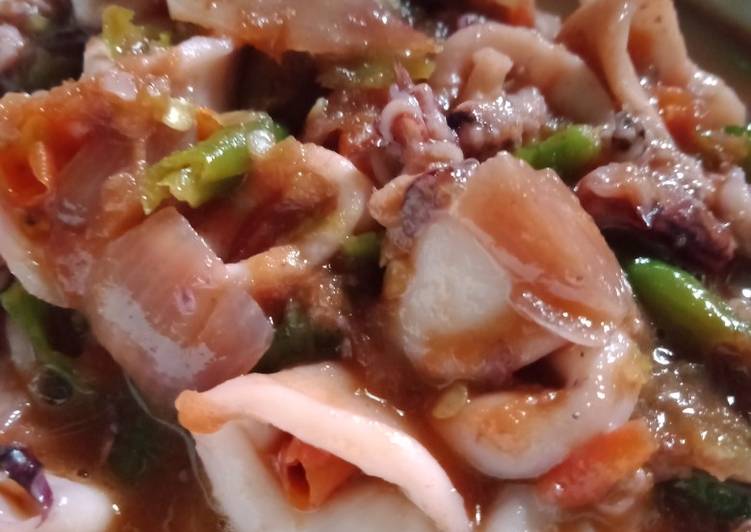 Resep Cumi Tumis merah yang nikmat