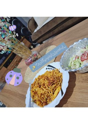 عکسی از دستور ماکارانی، فیله،مرغ،سویا😋