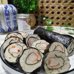 A picture of Kimbab Sate ikan.