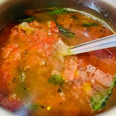 A picture of Tomato Rasam.