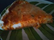 Una foto de tarta de calabaza y queso