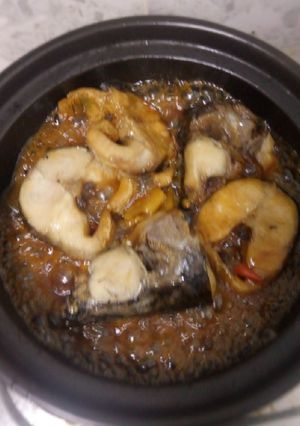 Hình của món Cá lóc kho riềng.