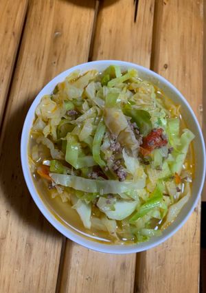 Hình của món Canh bắp cải thịt băm.