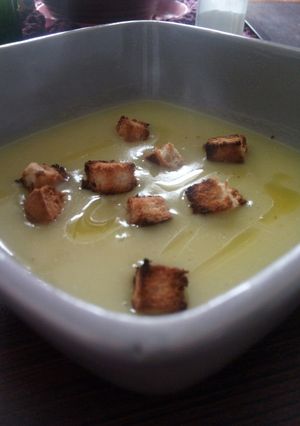 Una foto de Crema de arvejas