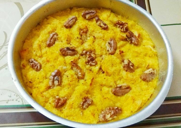 Recipe of Speedy Pumpkin Walnut Bread Pudding