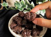 Gambar biskut oat coklat