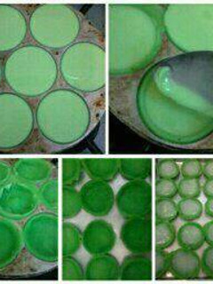 Foto resep Kue lumpur pandan vla