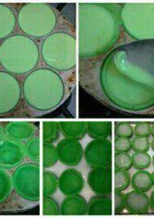Foto resep Kue lumpur pandan vla