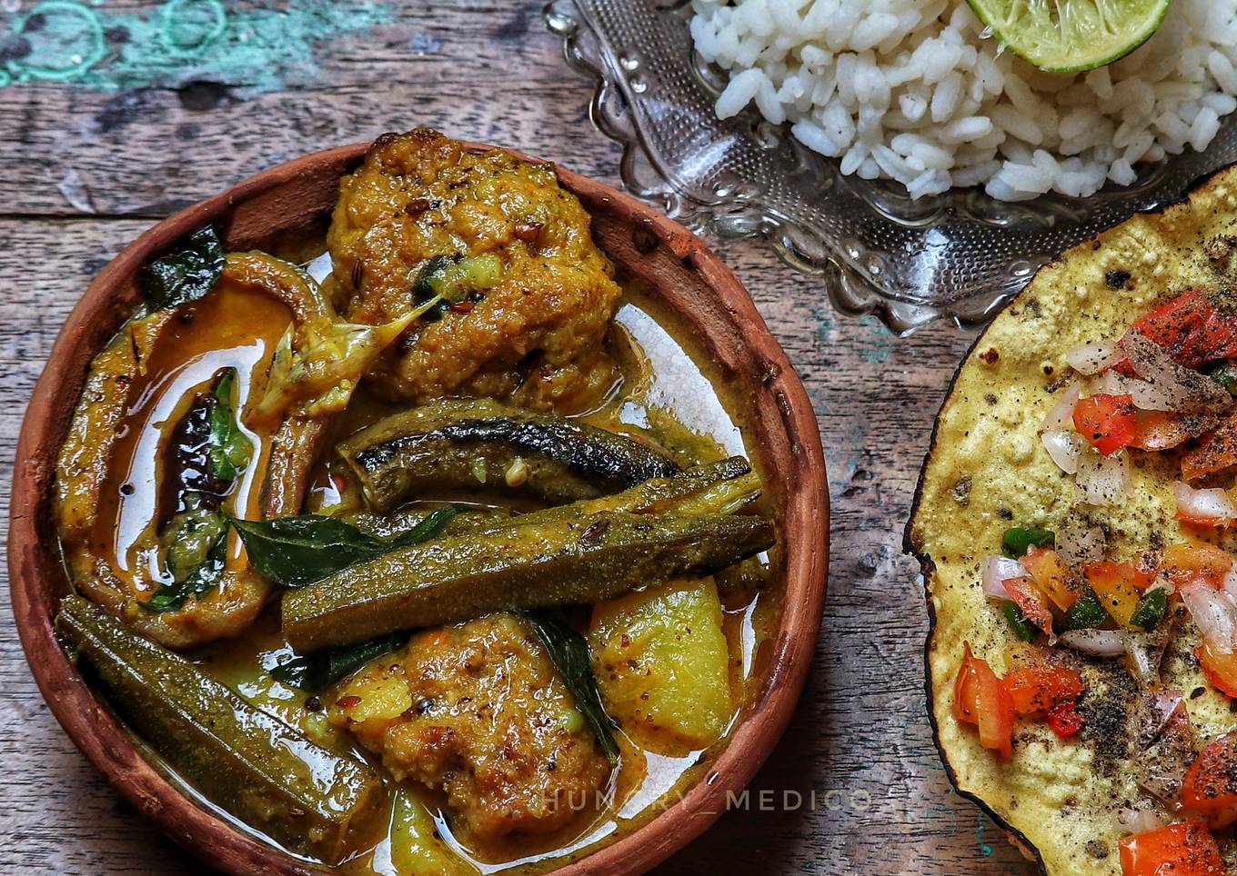 Bhindi mustard fry with dry raw mango