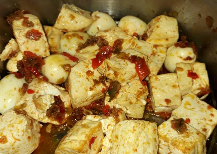 Resep Balado telor puyuh dan tahu Anti Gagal