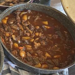 A picture of Lebanese Style beef Lungs, kidney, heart and vegetables - CookEveryPart.