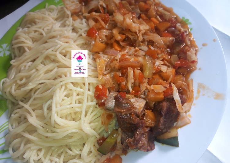 Recipe of Award-winning Spaghetti with vegetable sauce