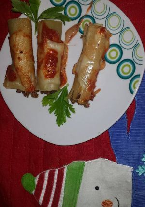 Una foto de Canelones rellenos rápidos y fácil